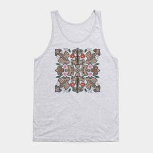 Birds, rainbows, flowers, the moon and stars tribal pattern Tank Top